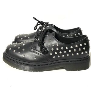 Dr. Martens 1461 STUD Black Leather Oxford Derby Unisex Doc Men's 8 Women's 9